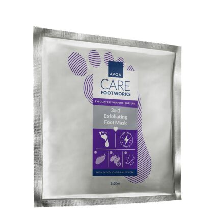 Avon Exfoliërend 3-in-1 voetmasker 2 x 20 ml