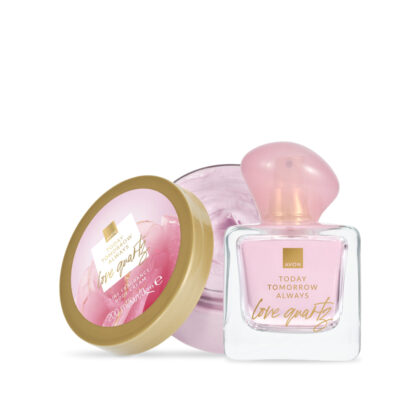 Avon TTA LOVE QUARTZ Eau de Parfum Spray + TTA LOVE QUARTZ Geparfumeerde Bodycrème Set Avon TTA LOVE QUARTZ Eau de Parfum Spray + TTA LOVE QUARTZ Geparfumeerde Bodycrème Set